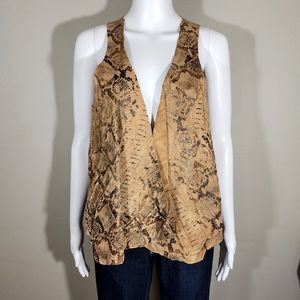 (EUC) XCVI Snake Print Leather Vest